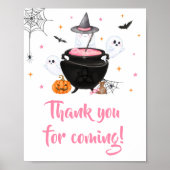 Poster Pink Baby brasse du Merci pour venir (Devant)