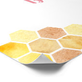 Poster Pink Bee Sunflower Bienvenue (Coin)