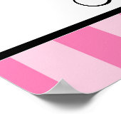 Poster Pink & Black Polka Dot Paris Anniversaire (Coin)