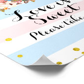 Poster Pink & Blue Citrouille Love is Sweet Sign (Coin)