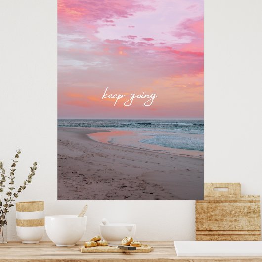 Poster Pink Blue One Photo Nature Continuer (Cuisine)