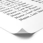 Poster Pink Blush Hydrangea Floral 8 Tables CHART DE SIÈG (Coin)