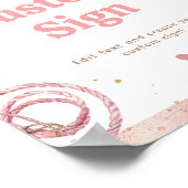 Poster Pink Boho Premier Rodéo 1er Anniversaire Personnal (Coin)