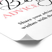 Poster Pink Bow baby Advice baby shower Jeu (Coin)