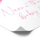Poster Pink bow baby shower nom que bébé aliment jeu (Coin)