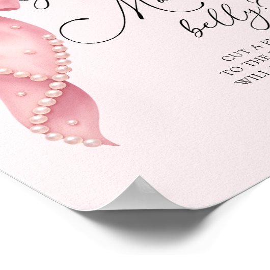 Poster Pink Bow Bow How Big is Mommy's Belly Game (Coin)