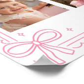 Poster Pink Bow Cake Première année Photo Jalon (Coin)