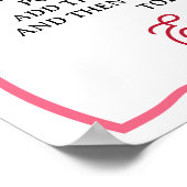 Poster Pink Bow Cherries Graduation Shirley Drink Bar (Coin)