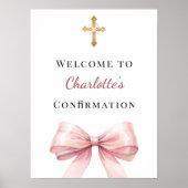 Poster Pink bow Confirmation welcome (Devant)