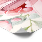 Poster Pink bow crème fleurons douche nuptiale signe d'ac (Coin)