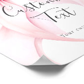 Poster Pink Bow Custom Text Table Sign (Coin)