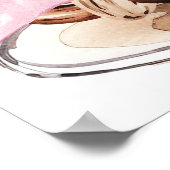 Poster Pink Bow Espresso Shower Books and Gifts Sign (Coin)