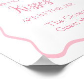 Poster Pink Bow Fête des mariées Devine Combien De Baiser (Coin)