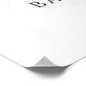 Poster Pink Bow Girl Modern Baby Shower  (Coin)