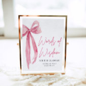 Poster Pink Bow Graduation Party Conseils Paroles de sage
