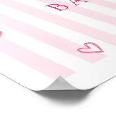 Poster Pink Bow Little Sweetheart Baby Shower Welcome (Coin)