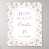 Poster Pink Bow Love Shack Babes Devine Combien de bonbon (Devant)