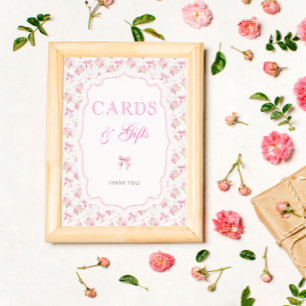 Poster Pink Bow Love Shack Cartes et Cadeaux
