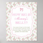 Poster Pink Bow Love Shack How Big is Mommy's Belly (Devant)