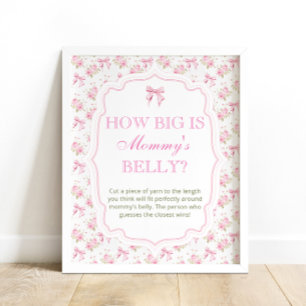 Poster Pink Bow Love Shack How Big is Mommy's Belly