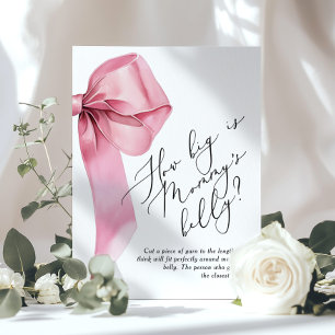 Poster Pink Bow Quelle taille est maman ventre jeu