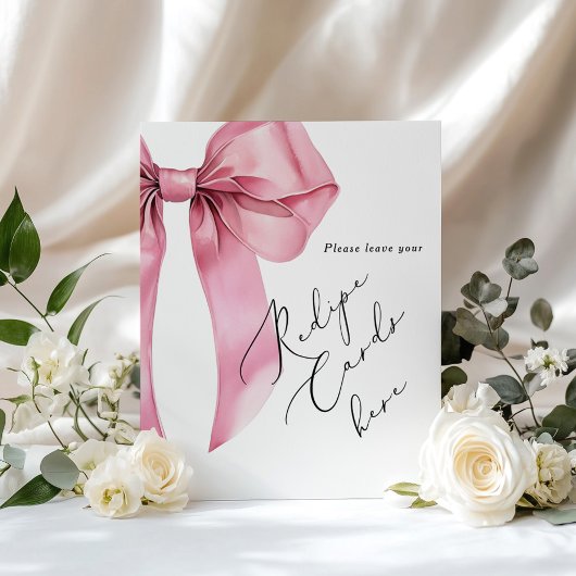 Poster Pink Bow script laisser votre carte de recette ici