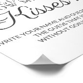 Poster Pink Bridal Shower Guess Kisses Game (Coin)