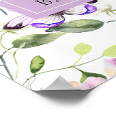 Poster Pink Butterfly Lavender Arch Welcome Baby Shower (Coin)