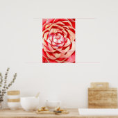 Poster Pink Camellia abstract art painting original (Cuisine)