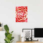 Poster Pink Camellia abstract art painting original (Bureau à domicile)