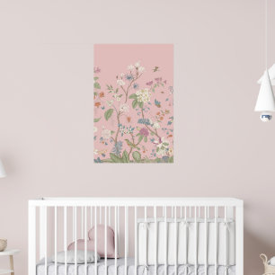 Poster Pink Chinoiserie Art Imprimer No 1 24 par 36
