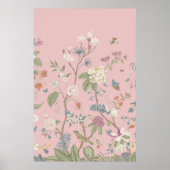 Poster Pink Chinoiserie Art Imprimer No 1 | 24 par 36 (Devant)