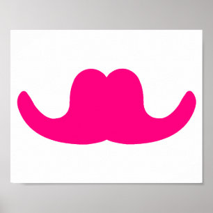 Poster Pink Comedian Mustache
