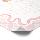 Poster Pink Coquette Bow Bear Plaid Diaper Thoughts (Coin)