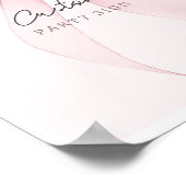 Poster Pink Coquette Bow Panneau personnalisé (Coin)