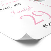 Poster Pink Coquette Bow Première année Photo Jalon (Coin)