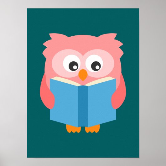 Poster Pink cute reading (Devant)