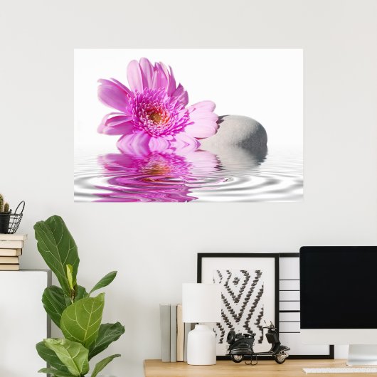 Poster Pink daisie (Bureau à domicile)
