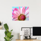 Poster Pink Daisy Flower Bloom (Bureau à domicile)