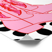 Poster Pink Disco First Rodeo Girl 1er anniversaire Bienv (Coin)