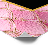 Poster Pink Dragon Scales Gold Anniversaire Bienvenue (Coin)