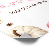 Poster Pink Fall Little Baby shower Citrouille Faveurs (Coin)