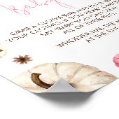 Poster Pink Fall Little Citrouille Ne dites pas Baby (Coin)