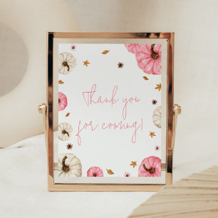 Poster Pink Fall Petit Merci Citrouille pour venir