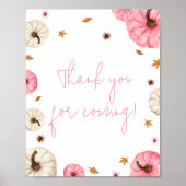 Poster Pink Fall Petit Merci Citrouille pour venir (Devant)