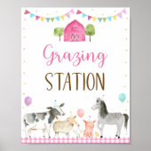 Poster Pink Farm Grating Station Signal d'anniversaire (Devant)