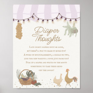 Poster Pink Farmers Market Farm Fresh Diaper Thoughts