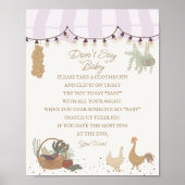 Poster Pink Farmers Market Farm Fresh Dont Dit Baby Game (Devant)