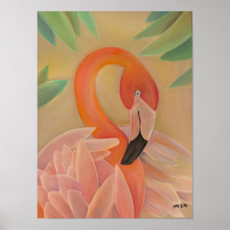 Poster Pink Flamingo Art Print | Tropical Wall Decor