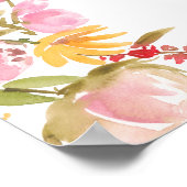 Poster Pink Floral Bold Hand-Painted Graduation Welcome (Coin)